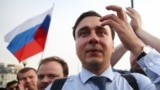 RUSSIA --MOSCOW/ Candidate Ivan Zhdanov during rally in support of independent candidates in the upcoming Moscow City Duma [Moscow parliament], in Trubnaya Square. Sergei Bobylev/TASS , – JULY 15, 2019