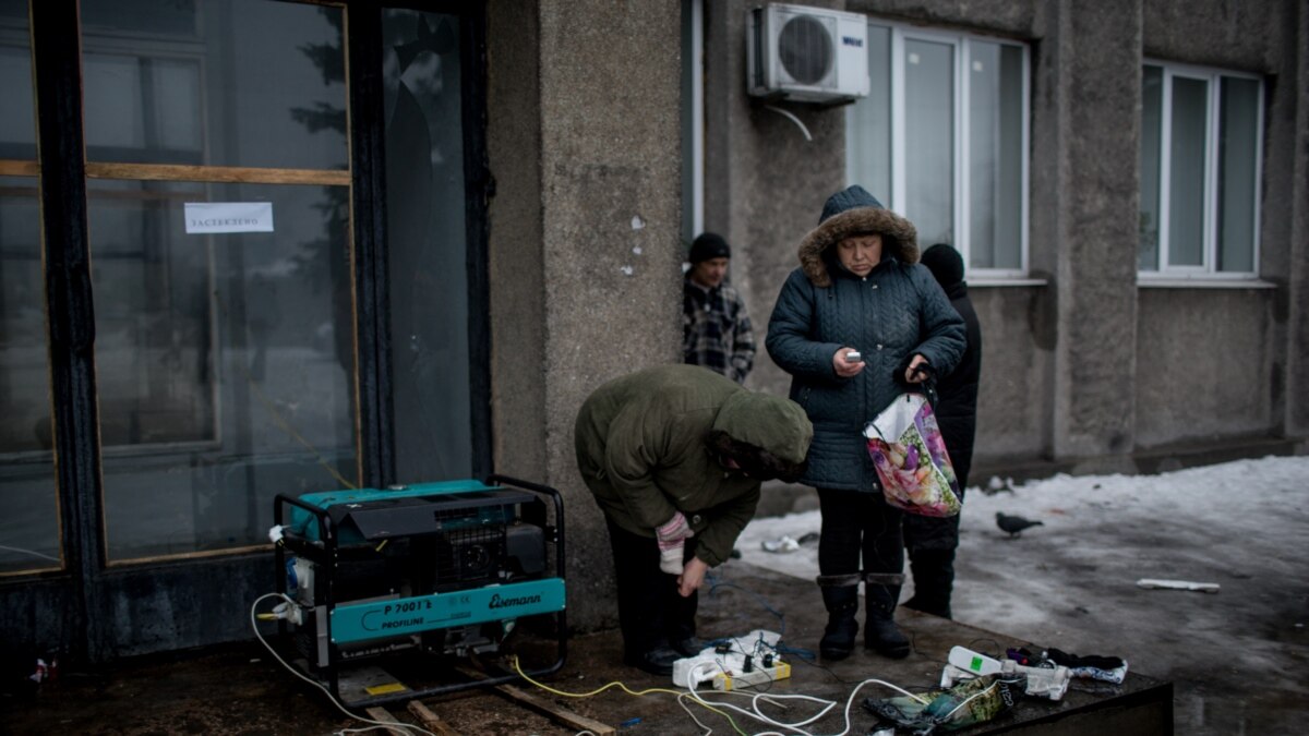 Дебальцево после обстрела. Январь 2015