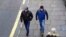 A handout picture taken on Fisherton Road in Salisbury, west of London on March 4, 2018, and released by the British Metropolitan Police Service in London on September 5, 2018, shows Alexander Petrov (R) and Ruslan Boshirov, who are wanted by British poli