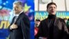 UKRAINE – A combo photo shows presidential candidates Petro Poroshenko (left) and Volodymyr Zelenskyy