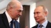 RUSSIA -- Belarusian President Alyaksandr Lukashenka, left, speaks to Russian President Vladimir Putin during their meeting at the Sirius educational center in the Black sea resort of Sochi, February 15, 2019