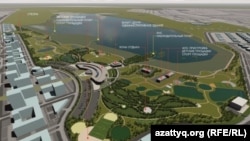 Эскиз парка возле озера Талдыколь, презентованный властями столицы. Нур-Султан, 27 августа 2020 года. Фото с официального сайта акимата