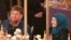 Chechnya -- Chechen leader Ramzan Kadyrov (L) and his wife Medni attend a show of the Firdaws fashion house led by their daughter Aishat Kadyrova (not pictured) in Grozny, March 1, 2017