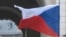 Czech Republic -- National flag in Prague Hrad, 24Mar2009