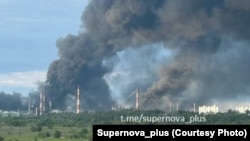 Возгорание на территории Саратовского НПЗ