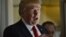U.S. -- US President Donald Trump speaking with reporters on board Air Force One before departing from Andrews Air Force Base in Maryland, bound for Palm Beach, Florida, February 3, 2017