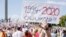 BELARUS – During one of the protests in Minsk in the summer of 2020