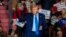Former US president and 2024 presidential candidate Donald Trump leaves after speaking at a campaign rally in Claremont, New Hampshire, on November 11, 2023. (Photo by JOSEPH PREZIOSO / AFP)
