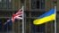 U.K. – The flag of Great Britain and the flag of Ukraine fly in front of the Houses of Parliament on Ukraine Independence Day in London, August 24, 2022