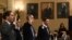 U.S. -- Prof. Noah Feldman, (left to right) Prof. Pamela S. Karlan  Prof. Michael Gerhardt, and Prof. Jonathan Turley take the oath during a House Judiciary Committee hearing on the impeachment of President Donald Trump on Capitol Hill in Washington, DC, 