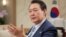 South Korean President Yoon Suk-yeol attends an interview with Reuters in Seoul