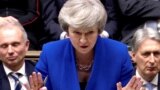 U.K. -- British Prime Minister Theresa May gestures as she speaks during a no confidence debate after Parliament rejected her Brexit deal, in London, January 16, 2019