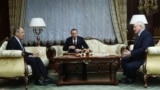 Слева направо: Сергей Лавров, Владимир Макей, Александр Лукашенко. 26 ноября 2020 года. Фото: ТАСС