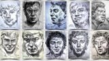 Портреты Немцова, работа московской художницы Лены Хейдиз