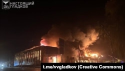 Пожар в гороле Короча в Белгородской области после атаки БПЛА