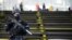 BELGIUM - A police officer stands guard outside the court building in Antwerp, Belgium February 4, 2021