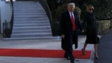 U.S. President Trump departs the White House