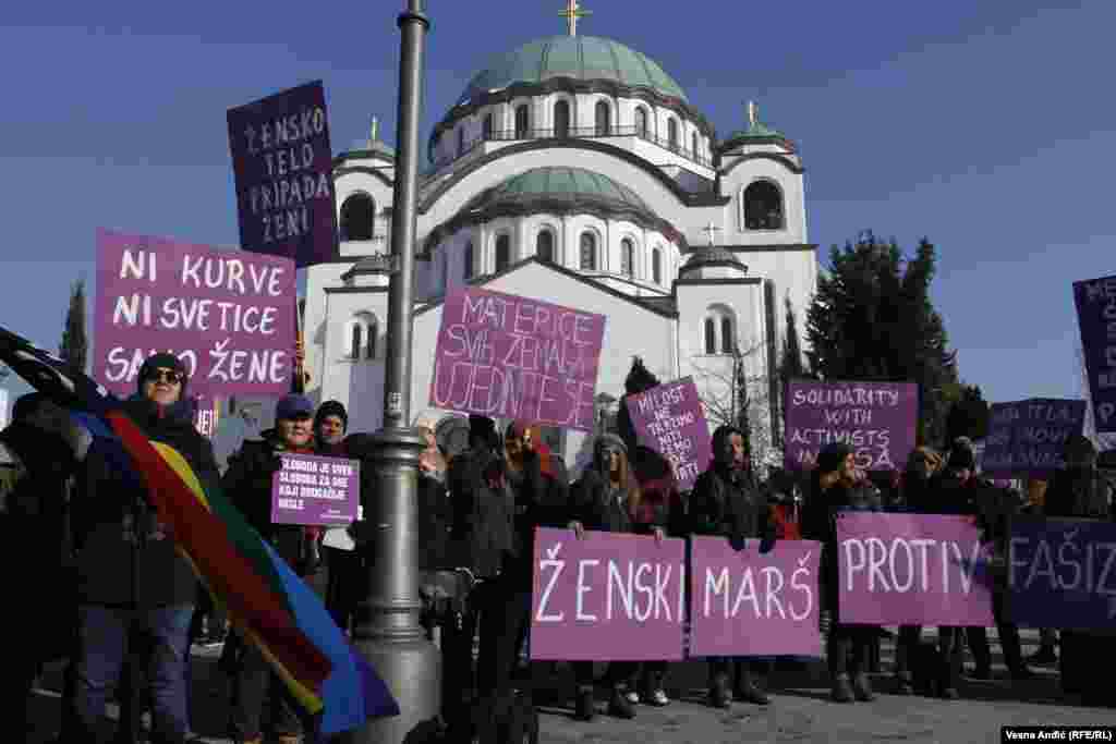 Марш женщин в Белграде, Сербия