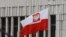 RUSSIA -- The Polish flag flies on Polish embassy in MOscow, March 26, 2018