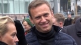Alexey Navalny at a rally in Moscow on Sakharov Avenue