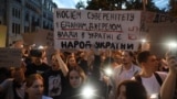 UKRAINE -- Protest against a draft law that limits the independence of NABU and SAPO. Kyiv, July 22, 2025