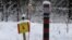Estonia -- Estonian and Russian border marks are pictured near the border crossing point in Saatse, January 18, 2017