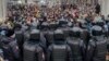 Protests in support of Alexey Navalny in Moscow. Police, protests, Russia