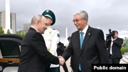 Путин и Токаев в Астане, 28 мая 