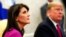 U.S. -- U.S. President Donald Trump meets with U.N. Ambassador Nikki Haley in the Oval Office of the White House after it was announced the president had accepted the Haley's resignation in Washington, U.S., October 9, 2018