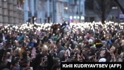 Митинг в поддержку Навального в центре Москвы, 21 апреля 2021 года