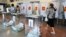 Crimea - Simferopol polling station №359 in outer Lyceum, 18Sep2016