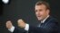 CANADA -- French President Emmanuel Macron addresses  members of the French community on the eve of the G7 summit, at the Montreal Science Center in Montreal, June 7, 2018