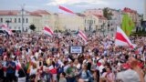 BELARUS – Opposition supporters rally in Grodno, August 19, 2020