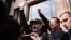 ARMENIA -- 10th day of protests in Yerevan against Prime Minister Serzh Sarkisian. Opposition leader Nikol Pashinian emerging from the Marriott Hotel to a press scrum.