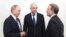 Виктор Медведчук (справа) с Владимиром Путиным и главой Минфина РФ Антоном Силуановым