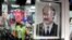 RUSSIA -- A portrait of Belarusian President Alyaksandr Lukashenka is seen at the Sadovod Shopping Center, Moscow, August 30, 2018