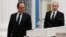Путин и президент Франции Француа Олланд 