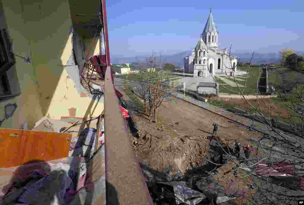 Azerbaijan has pledged that it will investigate the shelling of Shushi&#39;s (Shusha&#39;s) Holy Savior Cathedral, the town&#39;s main Armenian Apostolic church. Baku rejects media claims that religion plays any role in the latest round of fighting over Karabakh, but local residents who see the cathedral as a symbol of Karabakh are not reassured.&nbsp;&nbsp;