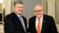 UKRAINE -- Ukrainian President Petro Poroshenko, left, poses with former New York Mayor Rudy Giuliani during their meeting in Kyiv, November 22, 2017