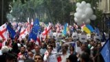 GEORGIA – Georgian opposition suppporters take part in a march demanding the resignation of Interior Minister Giorgi Gakharia. Tbilisi, 29June2019