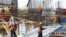 RUSSIA -- Workers are seen at the construction site of the Main Cathedral of the Russian Armed Forces in Patriot Military Park in Moscow, February 5, 2019