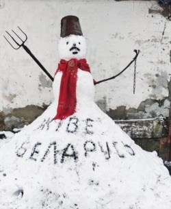Снеговик, из-за которого на жителя Гомеля составили протокол