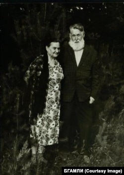 Дубовка с женой в день своего 70-летия, 1970 год