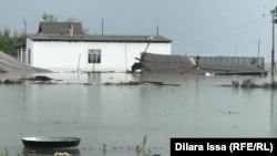 Затопленное село Жанатурмыс в Мактааральском районе Туркестанской области. 2 мая 2020 года