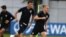 RUSSIA -- Croatia player Domagoj Vida (C)  attends a training session in Sochi, Russia, 04 July 2018. Croatia will face Russia on 07 July in a quarter final match of the FIFA World Cup 2018