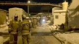 RUSSIA – PERM TERRITORY, DECEMBER 22, 2018: Rescue workers at coal mine of the Uralkali Russian potash fertilizer producer that was hit by a fire; nine miners remain trapped underground