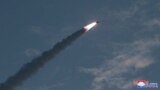 NORTH KOREA -- A new-type of tactical guided short-range missile is launched at an undisclosed location, July 25, 2019