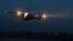 RUSSIA -- An Antonov An-26 military transport aircraft of the Russian Air Force lands at an air field in Kaliningrad Region, March 17, 2015