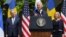 USA – U.S. President Joe Biden delivers remarks next to Sweden's Prime Minister Magdalena Andersson and Finland's President Sauli Niinisto, in the Rose Garden of the White House in Washington, U.S., May 19, 2022