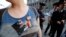 RUSSIA --  Russian activists of the LGBT (Lesbian, Gay, Bisexual and Transgender) community take part in the action in memory of the murdered Elena Grigoryeva at the Nevsky prospect in St. Petersburg, Russia, 23 July 2019. 